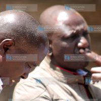 Deputy President William Ruto and Kajiado Gubernatorial Aspirant on Jubilee ticket Joseph Ole Lenku