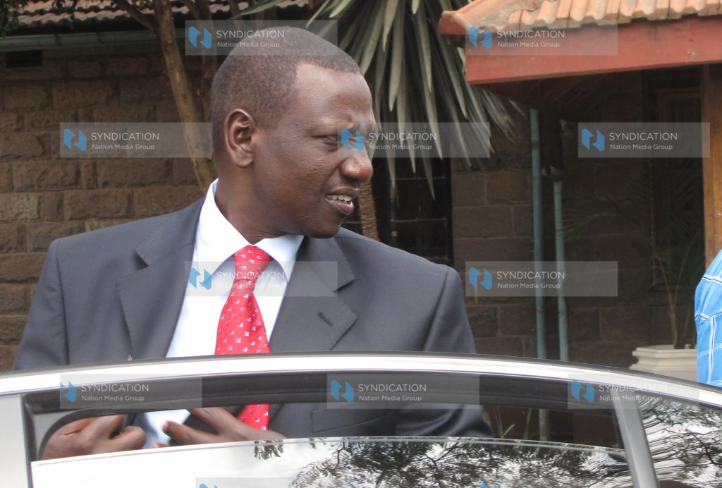 Eldoret North MP William Ruto leaves Gazebo Restaurant in Upperhill
