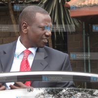 Eldoret North MP William Ruto leaves Gazebo Restaurant in Upperhill