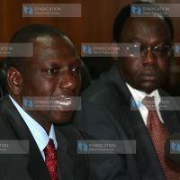 Agriculture Minister William Ruto with the Permanent Secretary Dr Romano Kiome