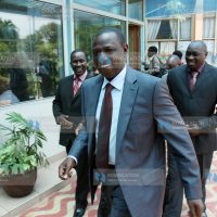 William Ruto arrives for a press conference