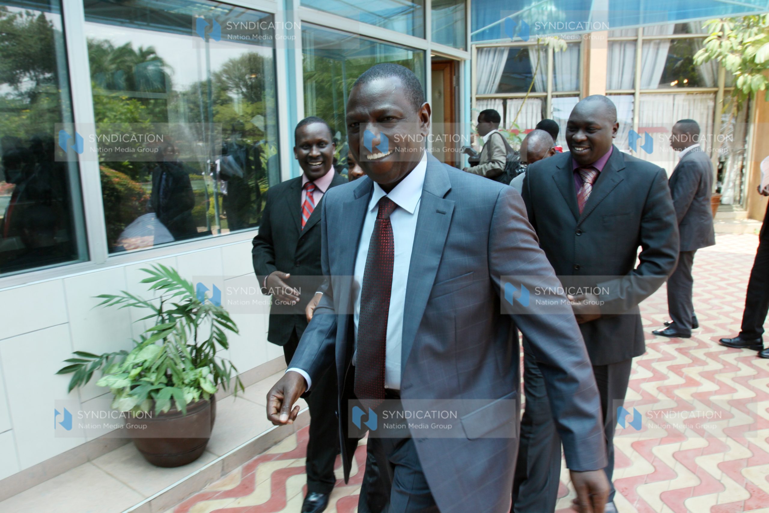 William Ruto arrives for a press conference