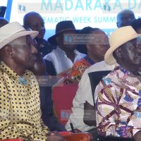 President William Ruto and ODM leader Raila Odinga