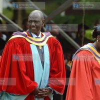 Deputy President William Ruto with fellow Graduands