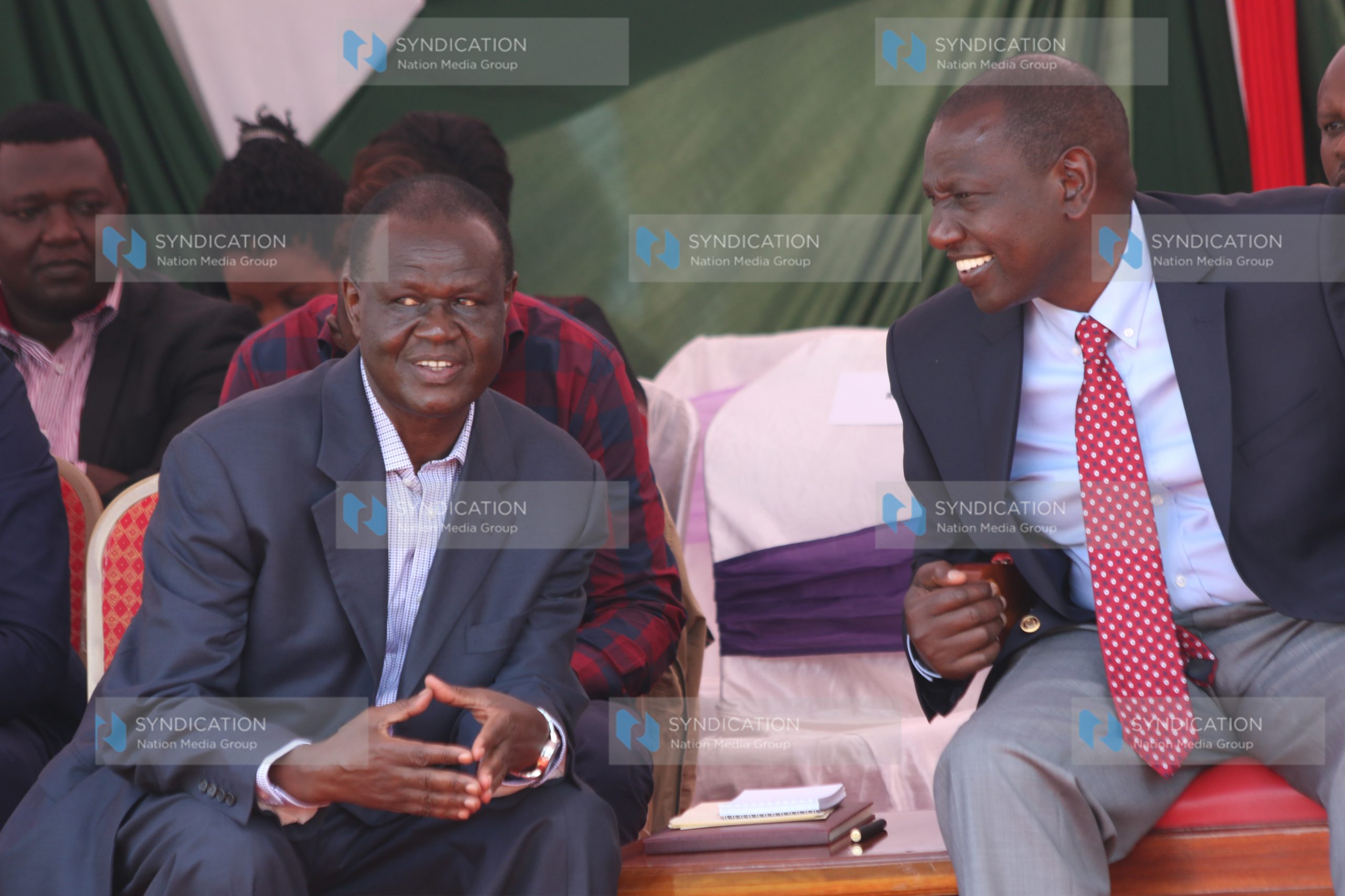 Deputy President William Ruto and Meru Senator Kiraitu Murungi