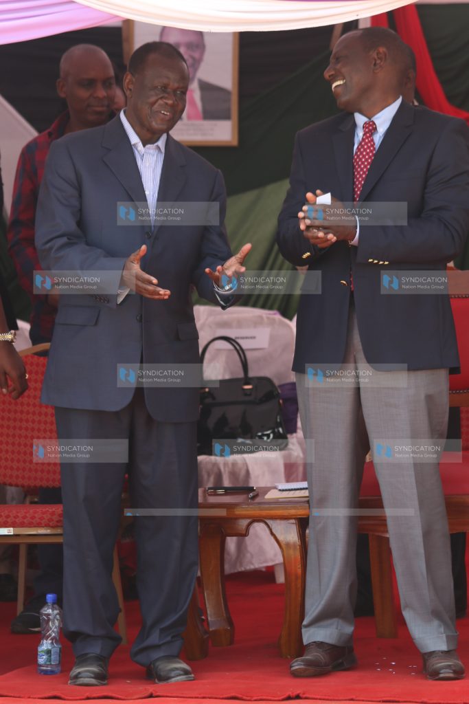 Deputy President William Ruto and Meru Senator Kiraitu Murungi