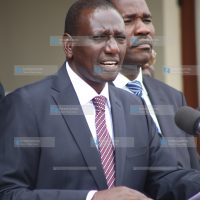 Deputy President William Ruto with Council of Governor chairman Peter Munya