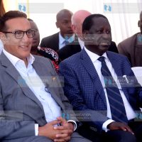 Tourism & Wildlife Cabinet Secretary Najib Balala and Prime Minister Raila Odinga