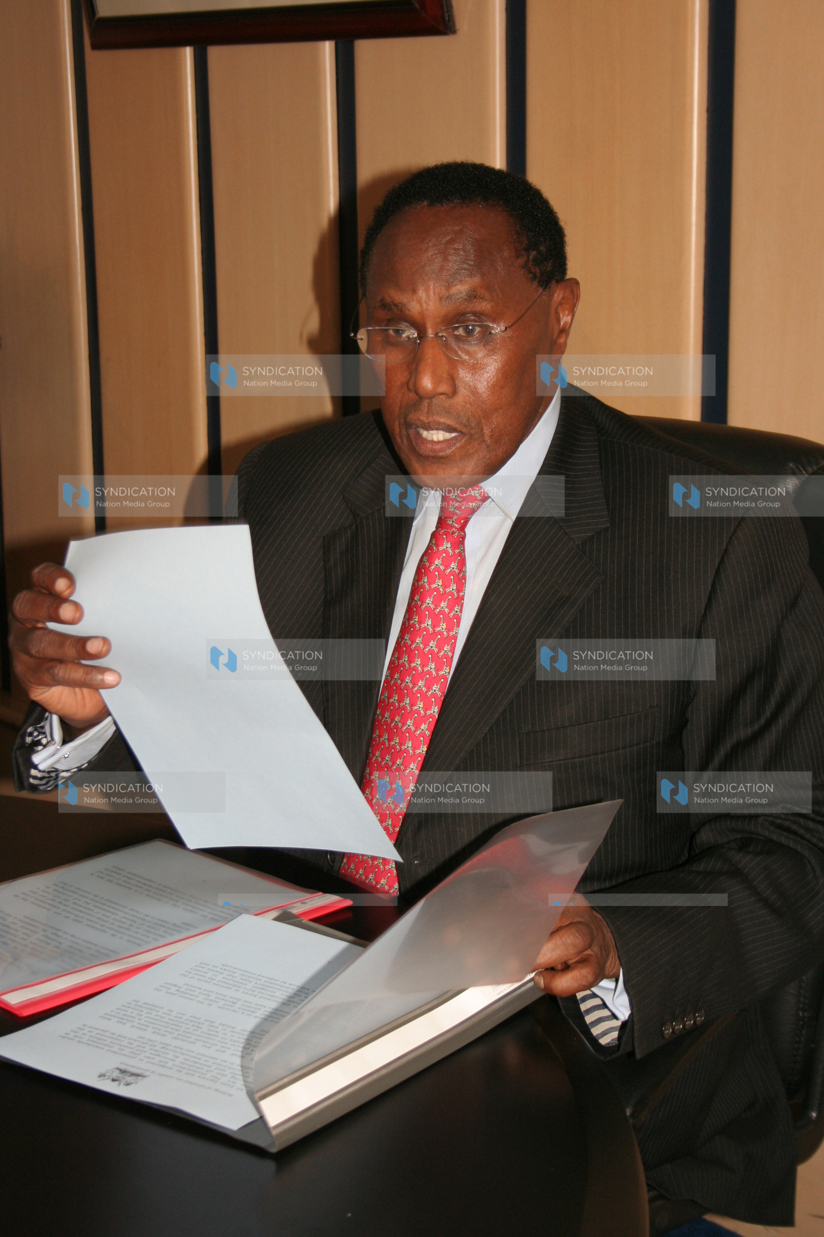 Internal security minister Prof George Saitoti