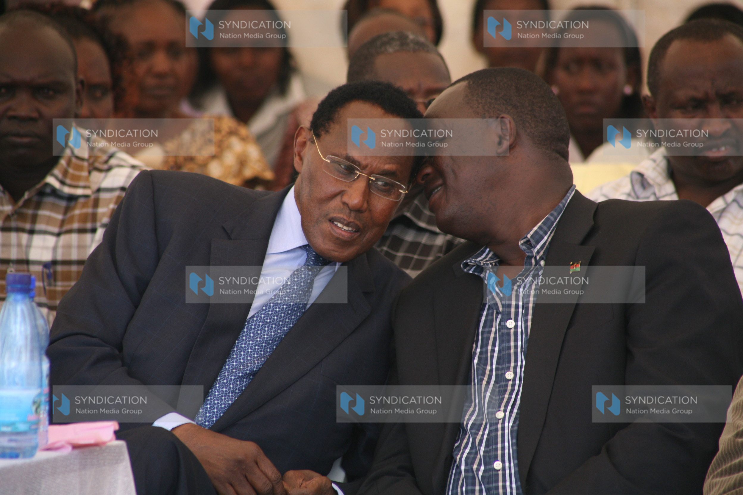 Internal security minister George Saitoti and Mtitu MP Kiema Kilonzo