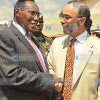 The minister for internal security, George Saitoti and British High Commissioner to Kenya Peter Tibber