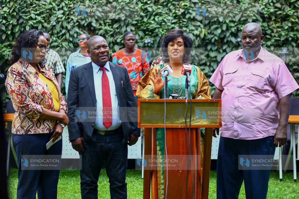 Dagoretti North Constituency Member of Parliament Beatrice Elachi, Kibra MP Peter Orero, Nairobi Woman Representative Esther Passaris and Makadara Member of Parliament George Aladwa