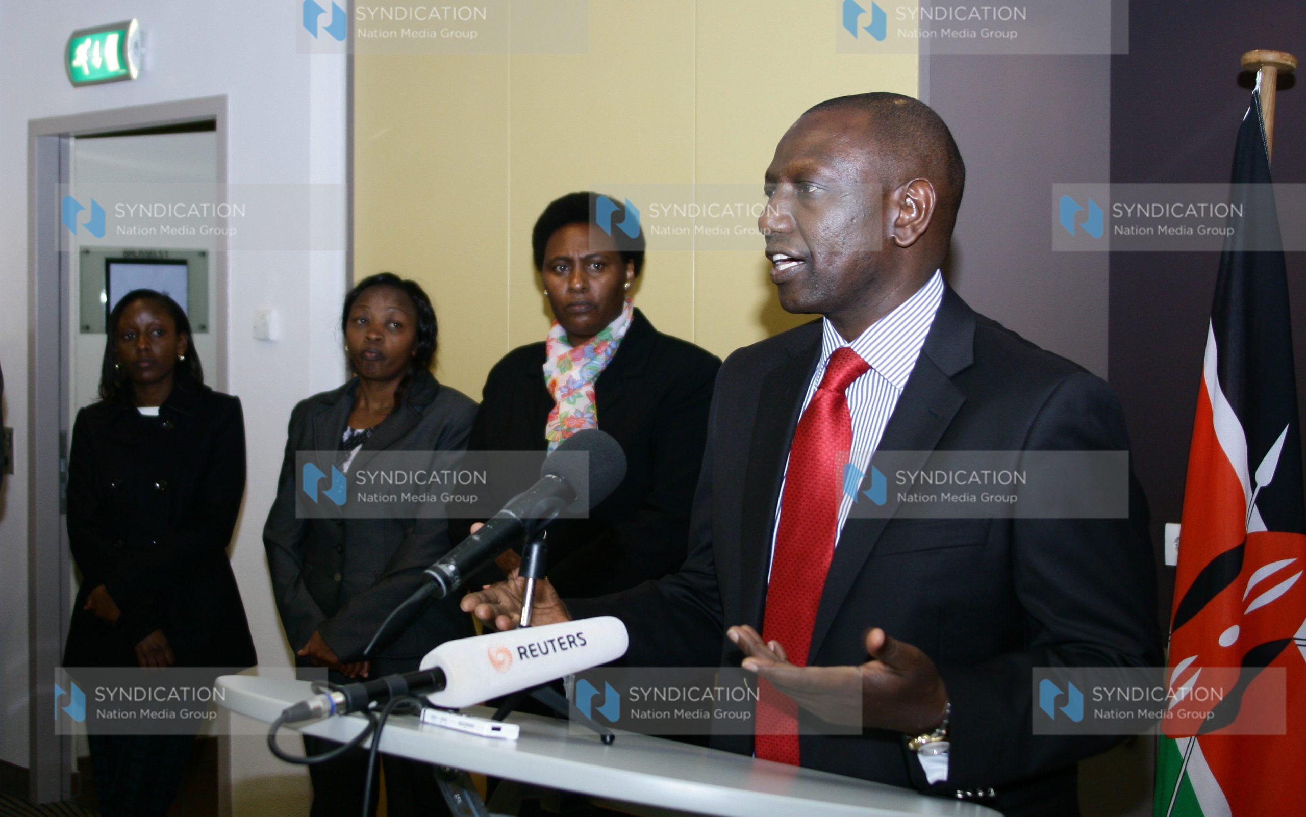 Deputy President William Ruto addressing the press