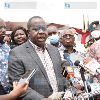 Interior CS, Fred Matiang’i flanked by political leaders