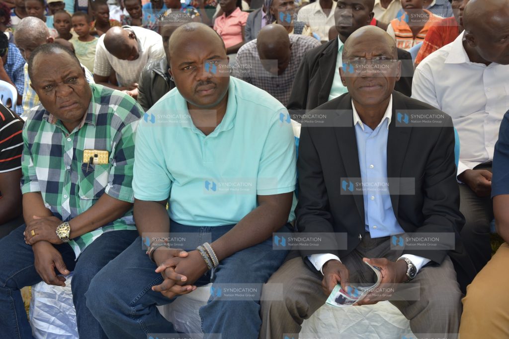 Matungu MP Justus Murunga,Butere MP Tindi Mwale, and Ford Kenya Deputy Party Leader Boni Khalwale