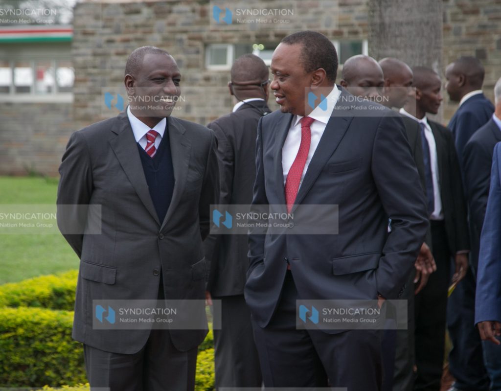 President Uhuru Kenyatta with Deputy President William Ruto