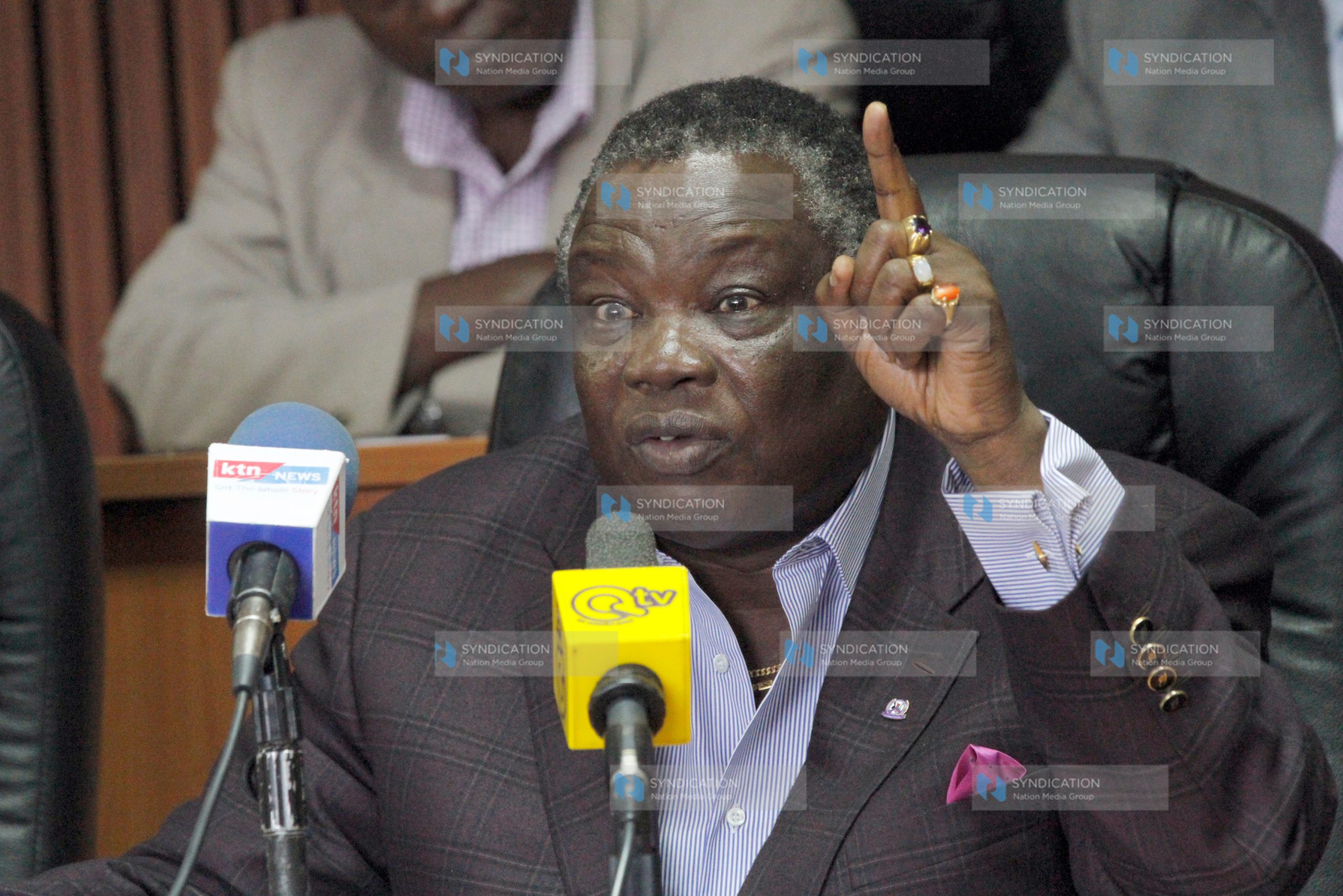 Francis Atwoli during a press conference