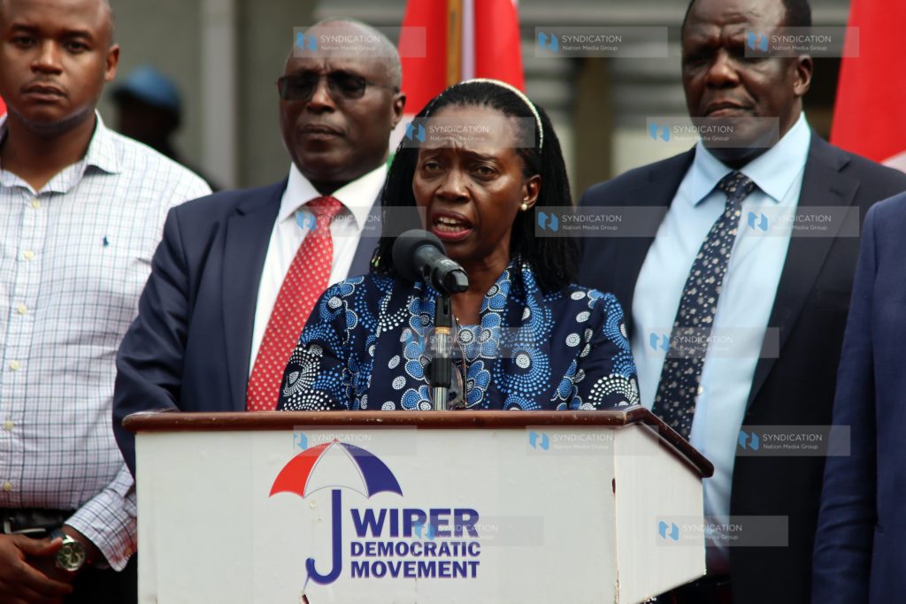 Azimio presser at Steven Kalonzo Command Centre