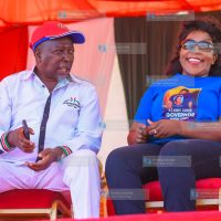 Agnes Kagure [R] together with Nominated MP Maina Kamanda