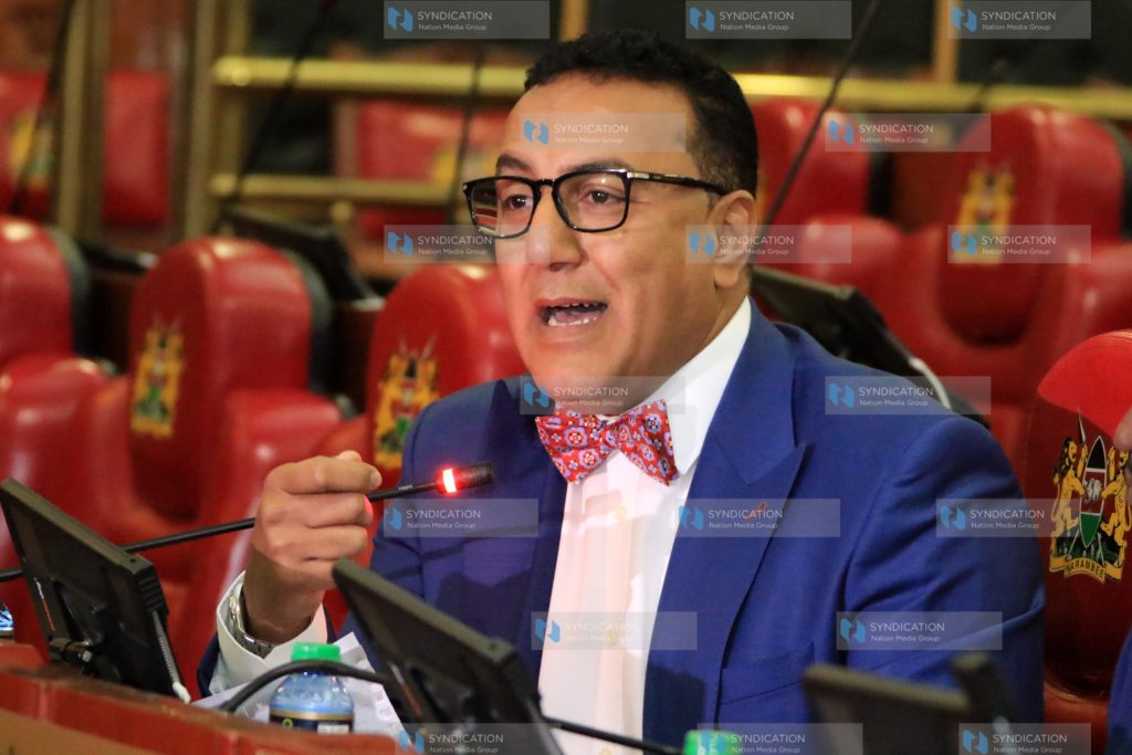Najib Balala when he appeared National Assembly Sports, Tourism and Culture committee