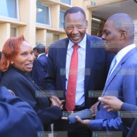 CS for Interior and Coordination Joseph ole Nkaissery having a word with some members of parliament