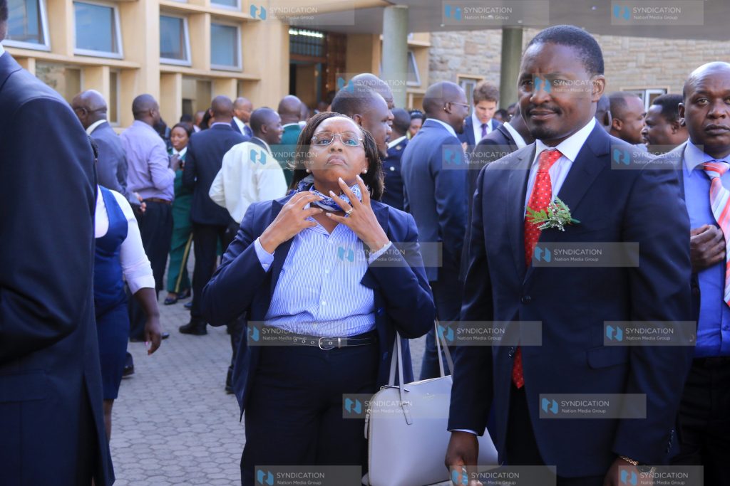 Mwangi Kiunjuri after reading of 2017/2018 budget speech by Treasure CS Henry Rotich