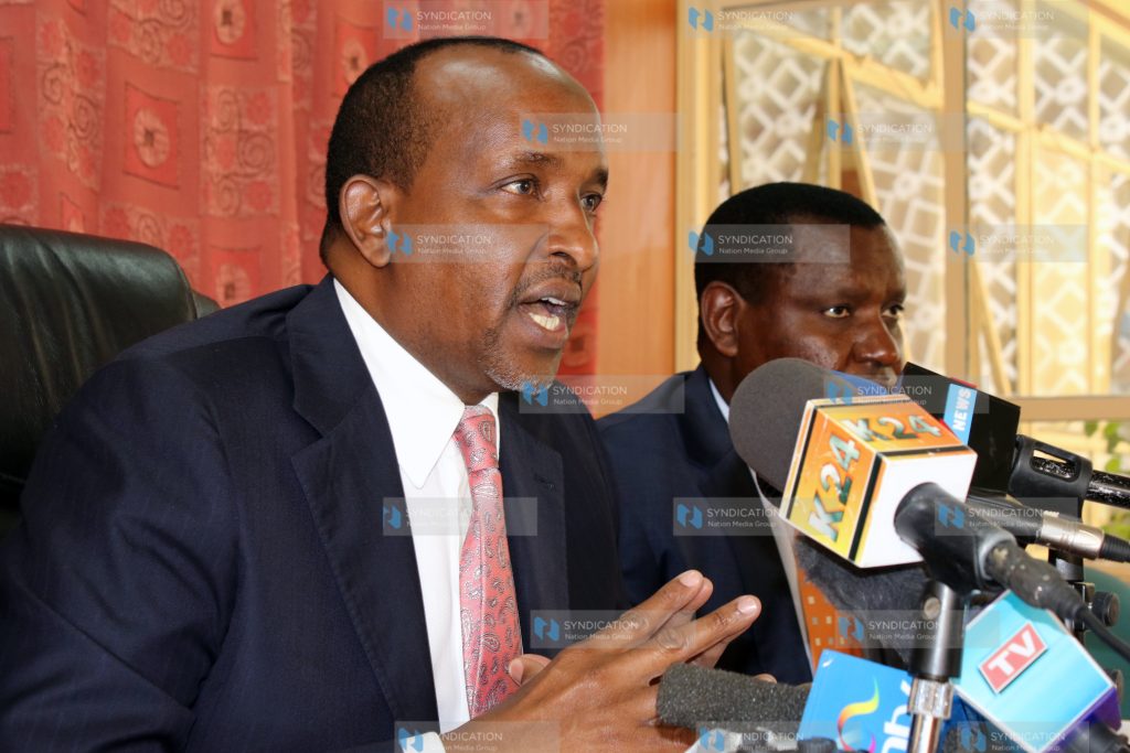 Leader of Majority Aden Duale at Parliament Building