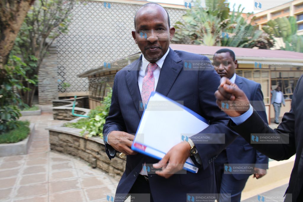 Leader of Majority Aden Duale at Parliament Building Nairobi