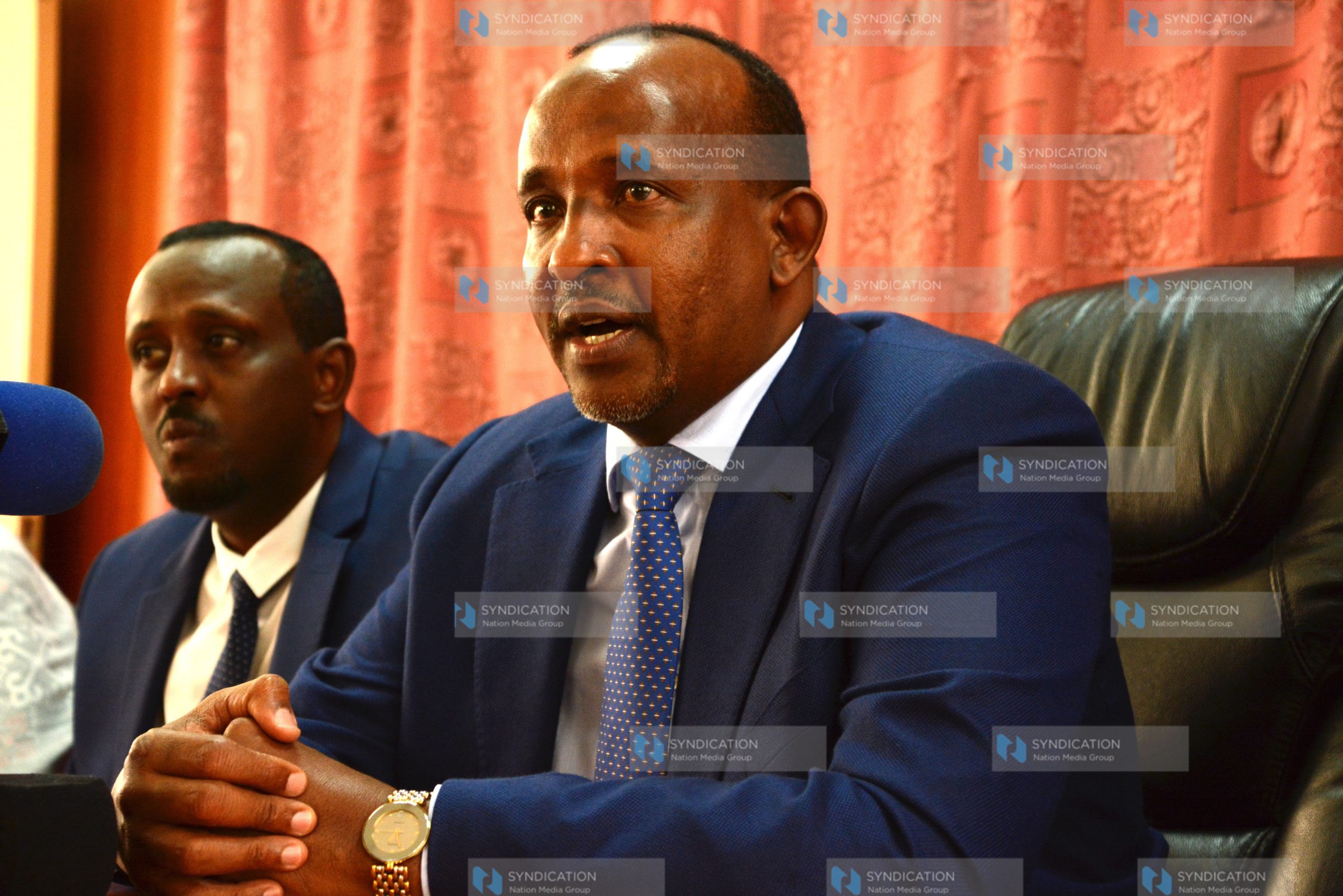 National Assembly majority leader Aden Duale (right)