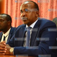 Aden Duale (right) with Mandera North MP Bashir Abdullahi