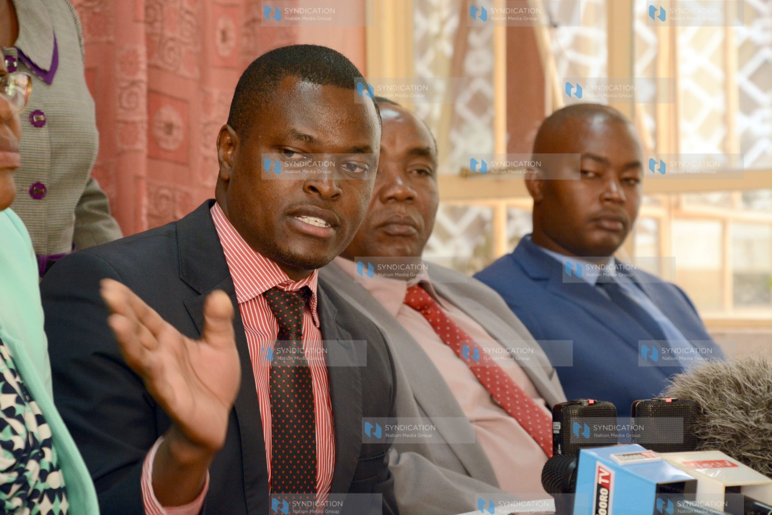 Ndindi Nyoro leads Mps from Central Kenya addressing the media