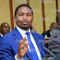 Agriculture Cabinet Secretary Mwangi Kiunjuri responds to questions