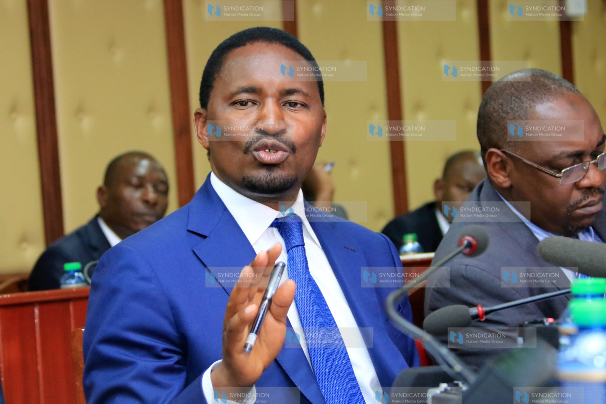 Agriculture Cabinet Secretary Mwangi Kiunjuri responds to questions