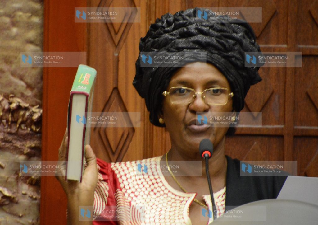 Taveta MP Naomi Shaban is sworn in