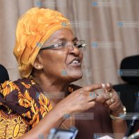 Parliamentary Service Commission Vice Chair Dr. Naomi Shaban addresses the media