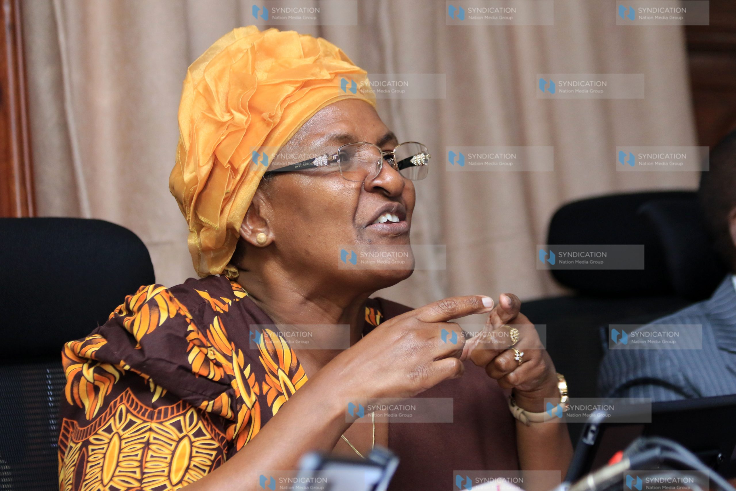 Parliamentary Service Commission Vice Chair Dr. Naomi Shaban addresses the media