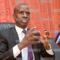 Nominated MP and KNUT SG Wilson Sossion addressing the media