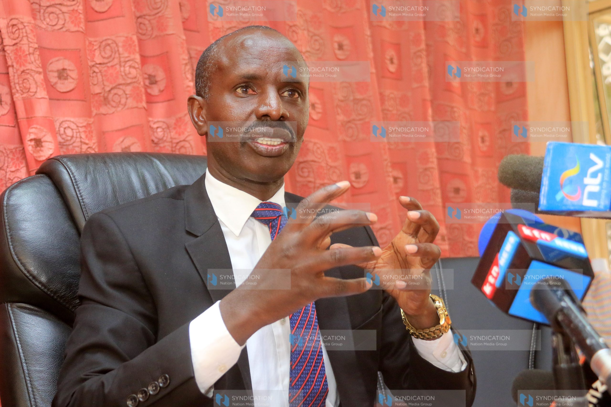 Nominated MP and KNUT SG Wilson Sossion addressing the media