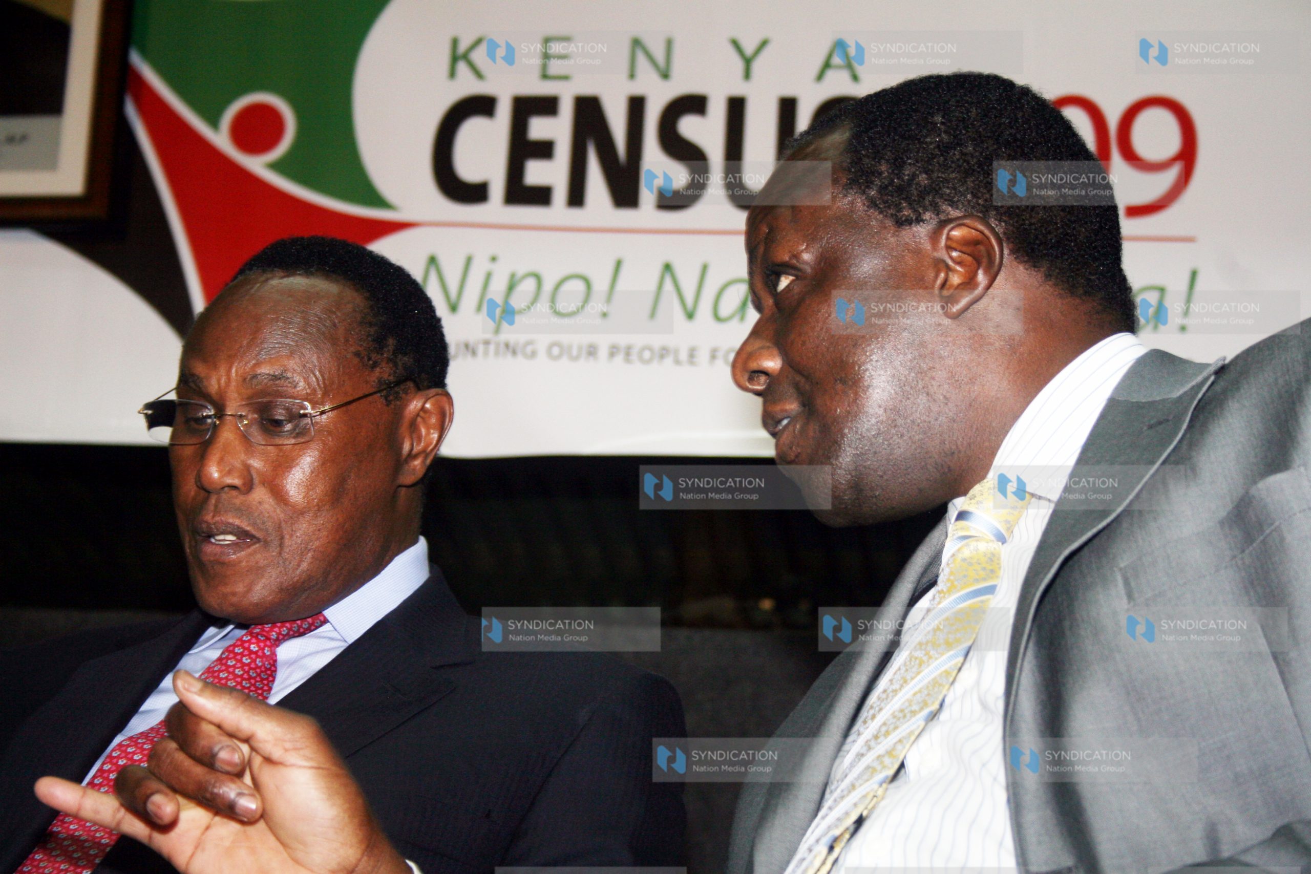 Cabinet Minister Prof. George Saitoti with Wycliff Oparanya