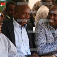 National Assembly Majority Leader Aden Duale, Senate Majority Leader Kithure Kindiki, and Kakamega Senator Boni Khalwale