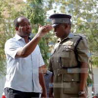 Kisauni MP Ali Hassan Joho with Nyali police station OCS Mr. Harrison Muindi
