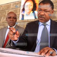 CORD Co-Principal Moses Wetangula, alongside Senator Bonny Khalwale