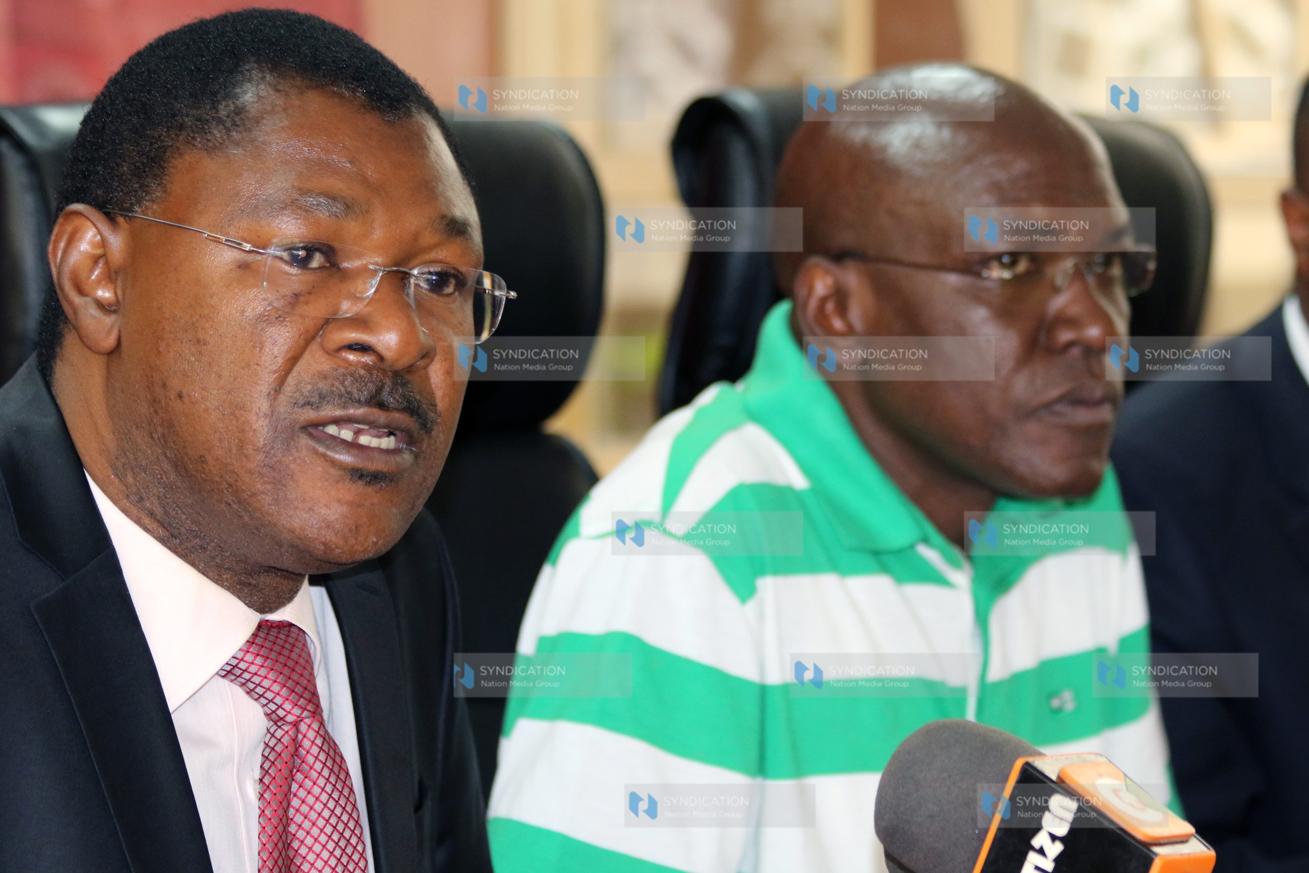 Senator Moses Wetangula of Bungoma and Senator Boni Khalwale