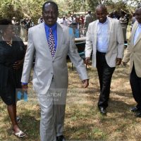 CORD principal Raila Odinga with Suna East MP Junet Mohammed