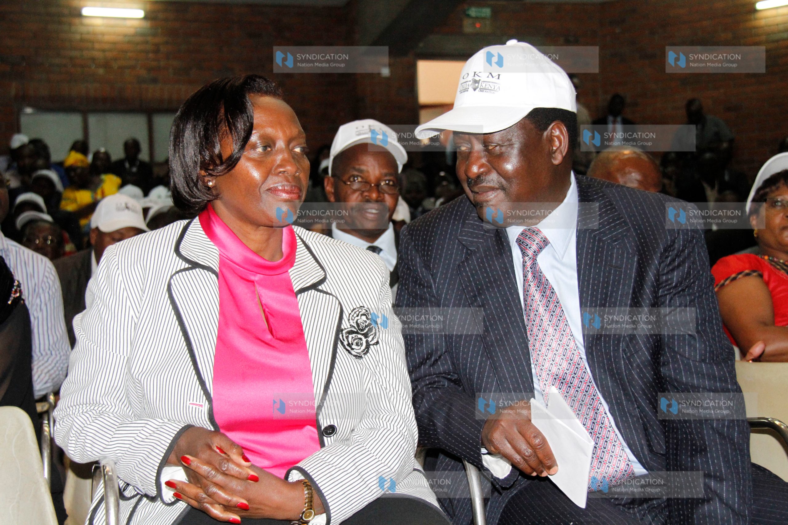 Former Presidential candidate Martha Karua with CORD principal Raila Odinga