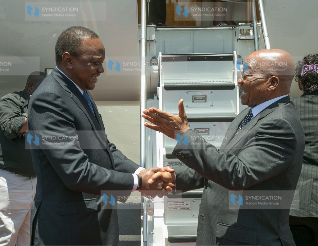 President Uhuru Kenyatta with his Counterpart President Jacob Zuma