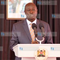 Deputy President Rigathi Gachagua addressing participants