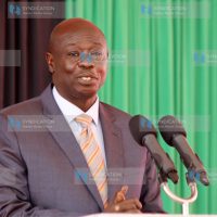 Deputy President Rigathi Gachagua addressing participants