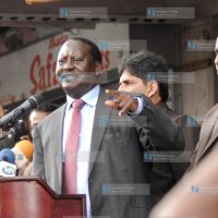 Former Prime Minister Raila Odinga with Suna East Mp June