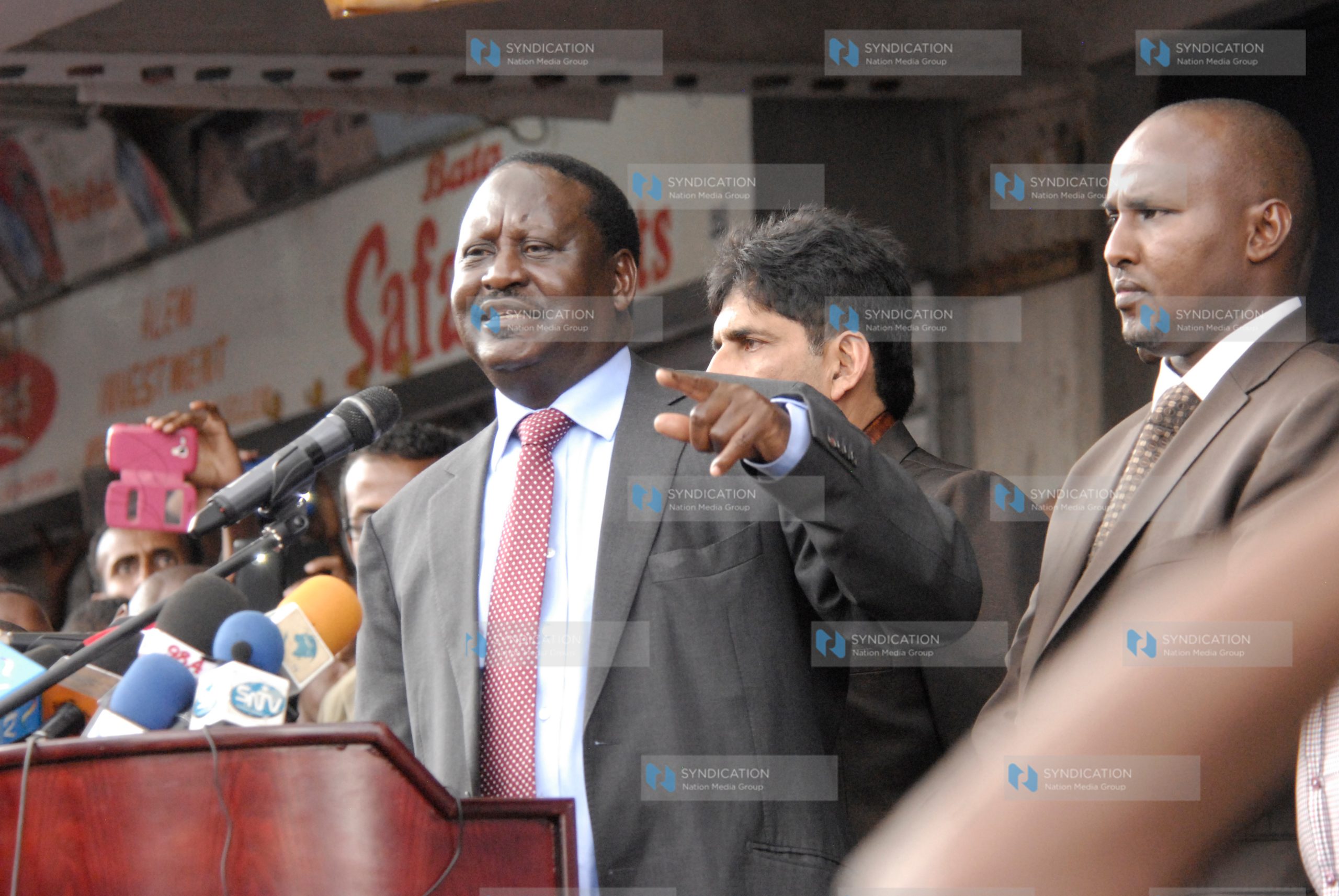 Former Prime Minister Raila Odinga with Suna East Mp June